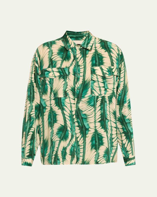 Soren Long-Sleeve Silk Shirt